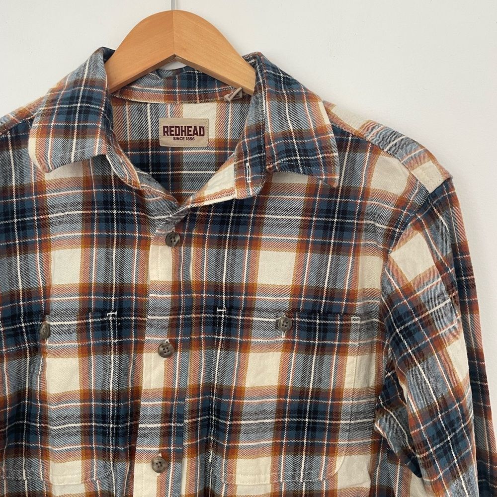 Redhead Shirt Men's Collared Flannel Long Sleeve Rexlaed Fit Button Down medium